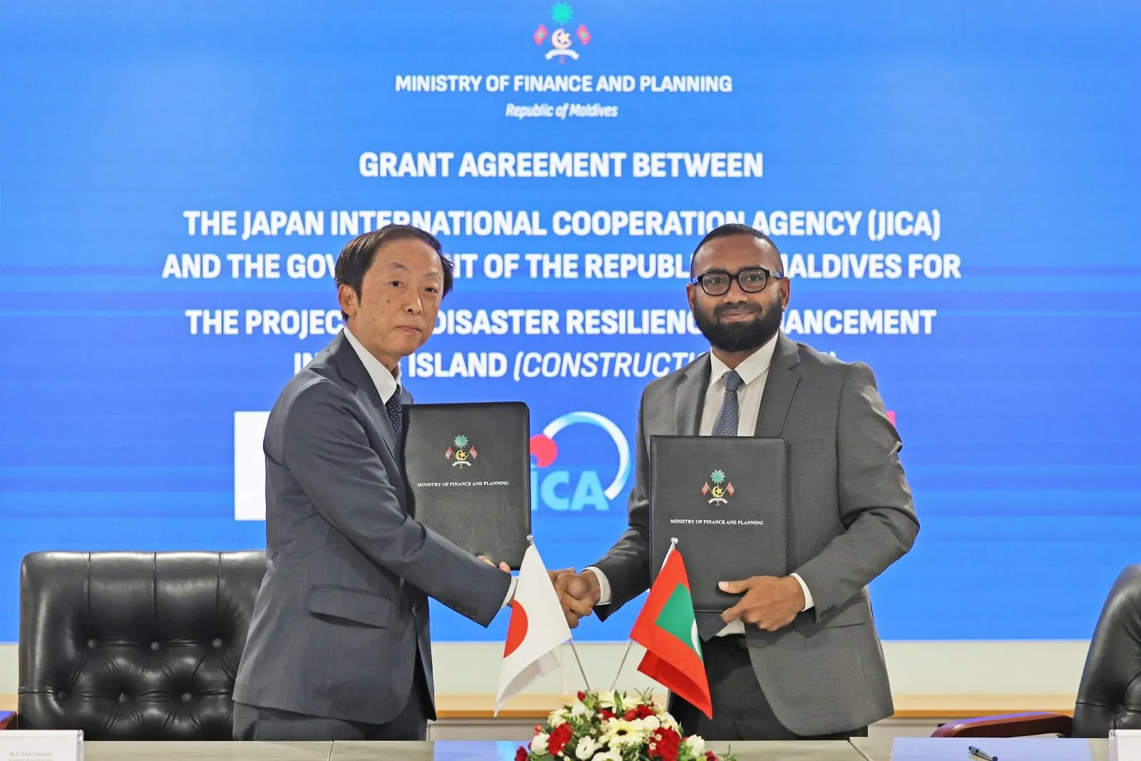 From the agreement signing ceremony that took place today (Photo/ Ministry of Finance and planning)