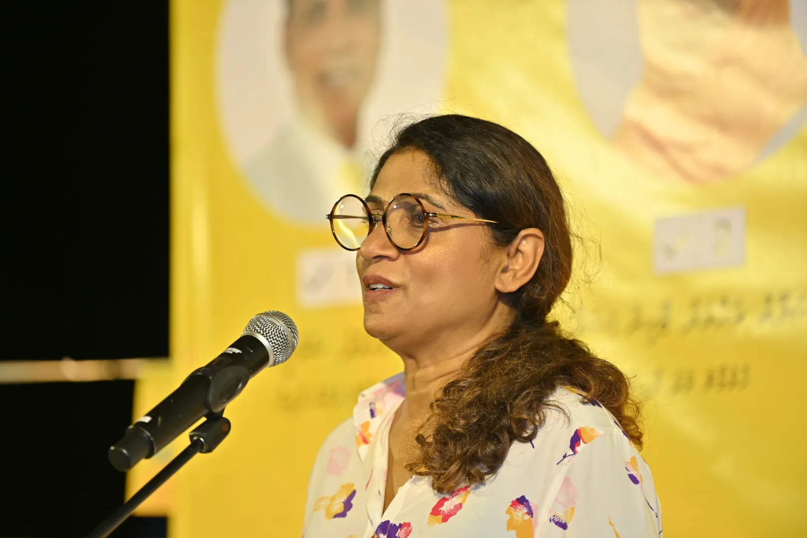 Former Defense Minister Mariya Ahmed Didi in the campaign event (Photo/MDP)