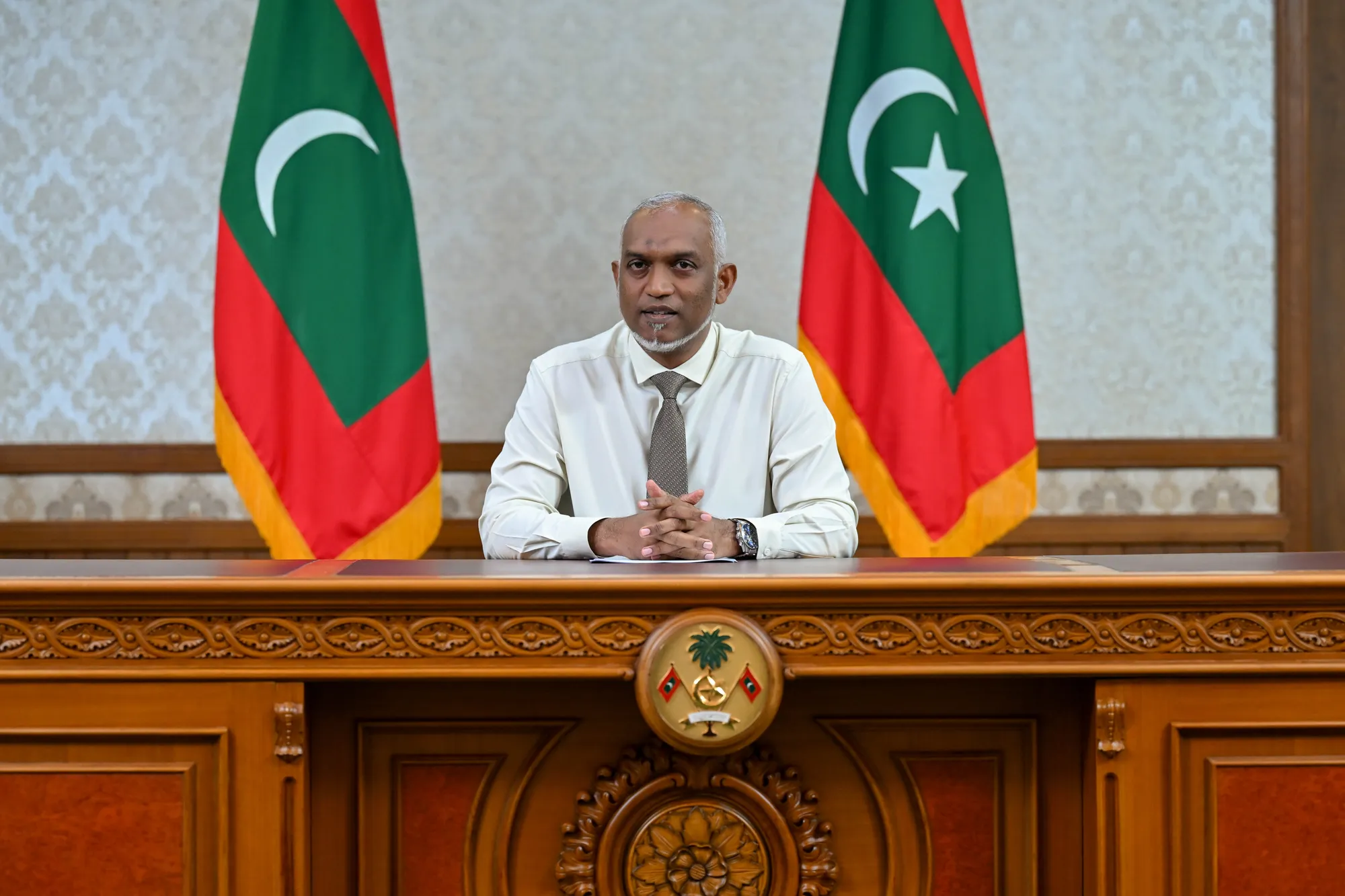 ރައީސުލްޖުމްހޫރިއްޔާ ޑރ.މުހައްމަދު މުއިއްޒު، ފޮޓޯ: ރައީސް އޮފީސް