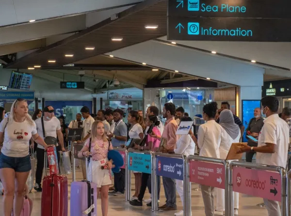 Tourists in Velana International Airport (Photo/Maldives Insider)