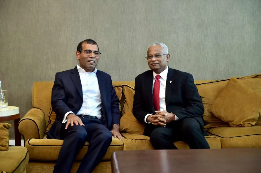 President Ibrahim and Former president & current Parliament Speaker Nasheed