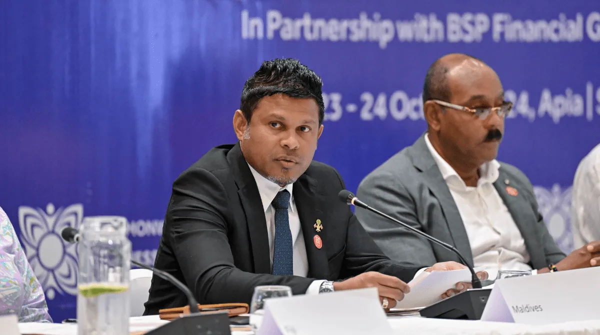 Vice President Hussain Mohamed Latheef at CHOGM (Photo/President's Office)
