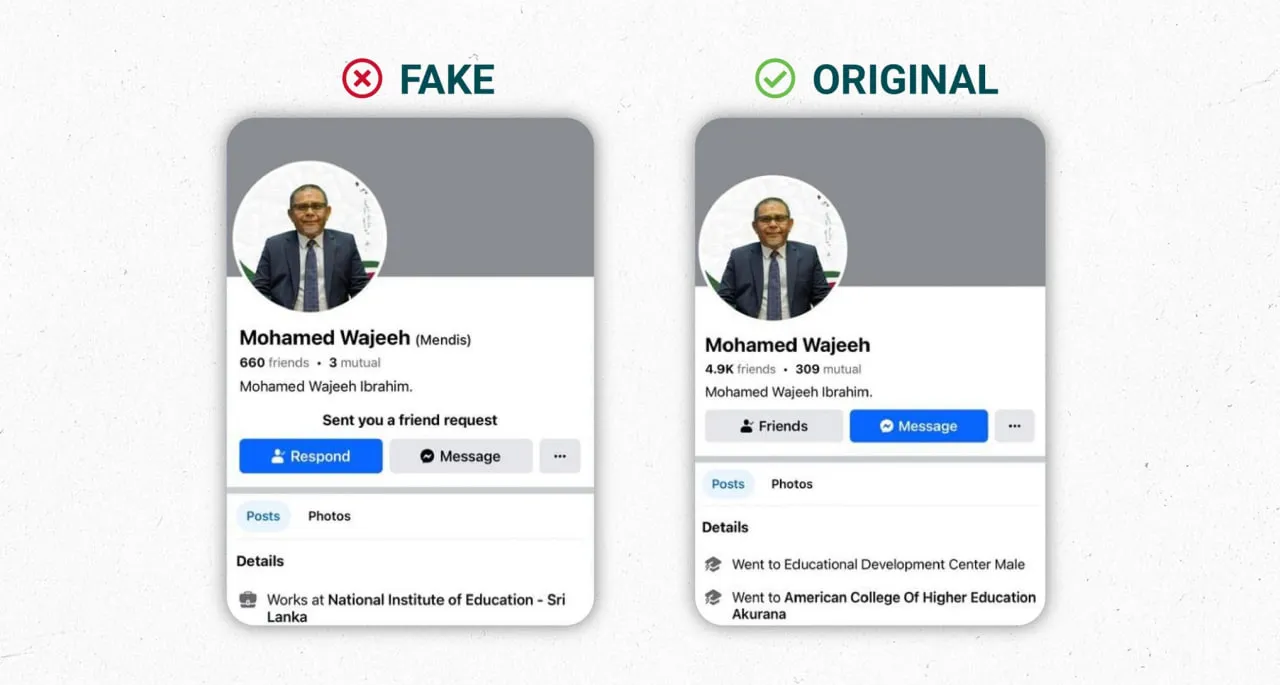މޯލްޑިވްސް ޕޯޓްސްގެ ސީއީއޯގެ ނަމުގައި ހަދާފައިވާ ފޭކް އައިޑީއަކުން މެސެޖްކުރާތީ ސަމާލުވާން އެދެފި