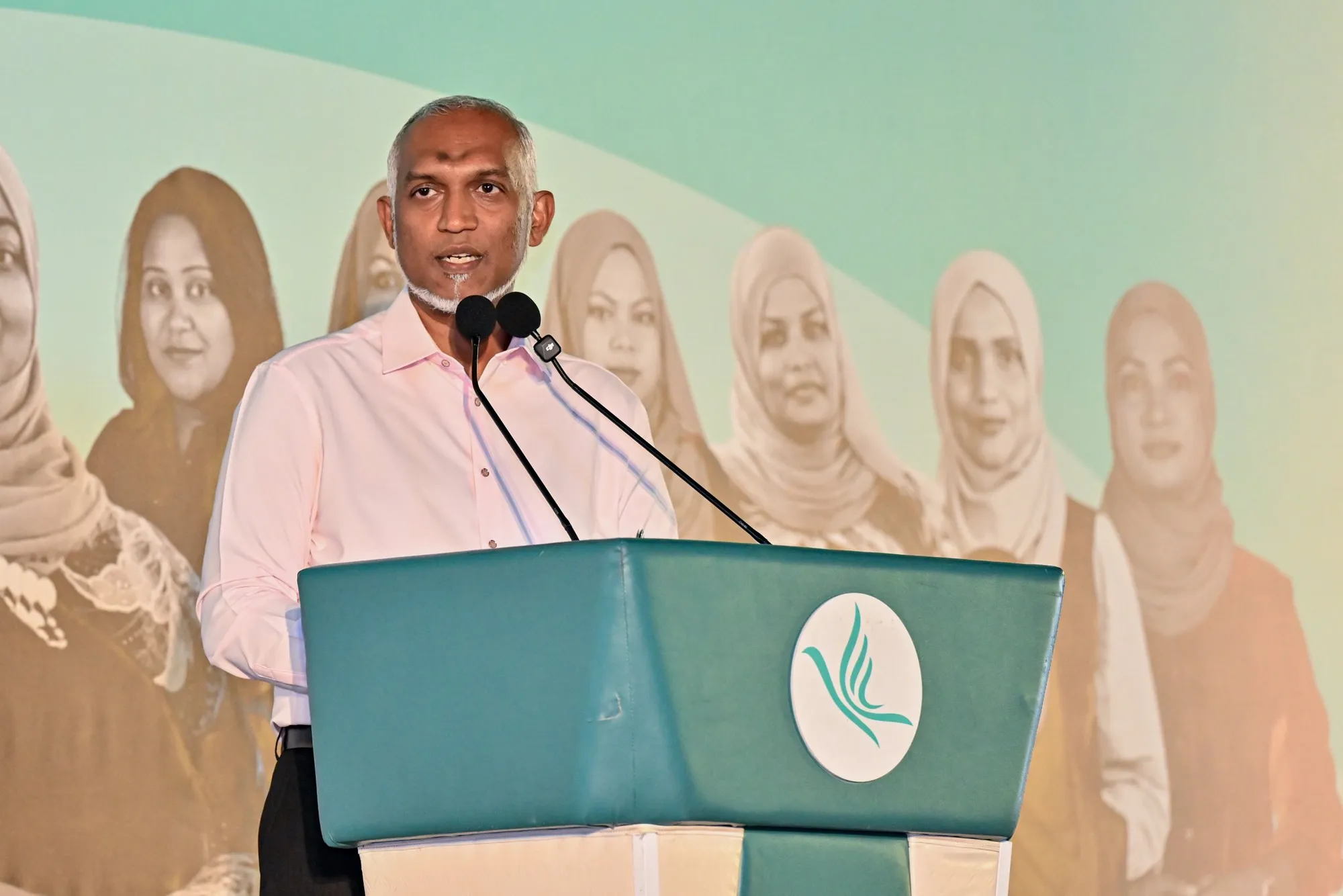 President Dr. Muizzu speaking at PNC event last night (Photo/PNC)