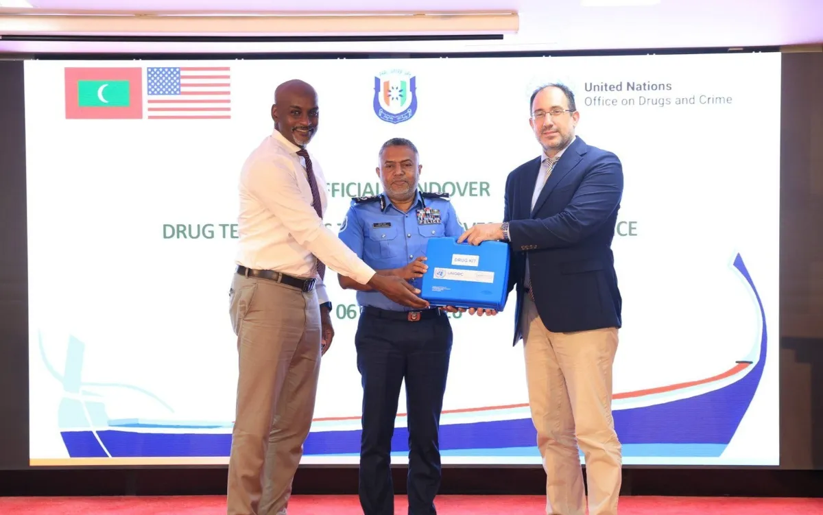 From the handover ceremony (Photo/Maldives Police)