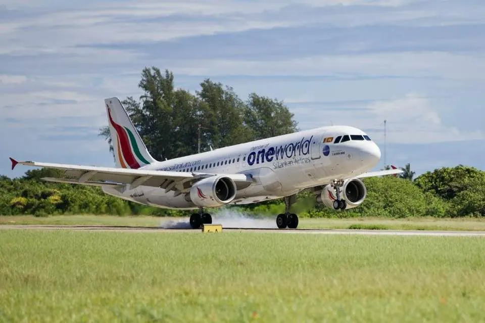 SriLankan Airlines flight in Gan, Addu City (Photo/Gan International Airport)