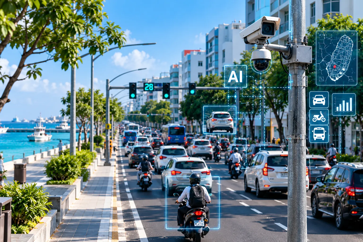 Government plans AI-powered traffic system for Malé