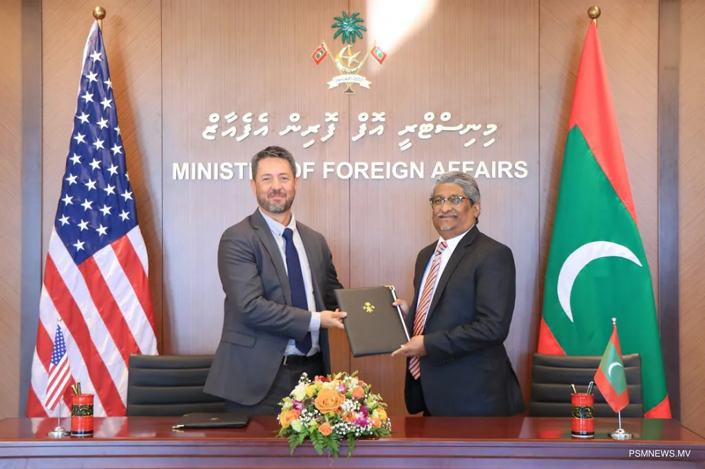 US, Maldives sign aid agreement. (Source: Ministry Foreign Affairds)