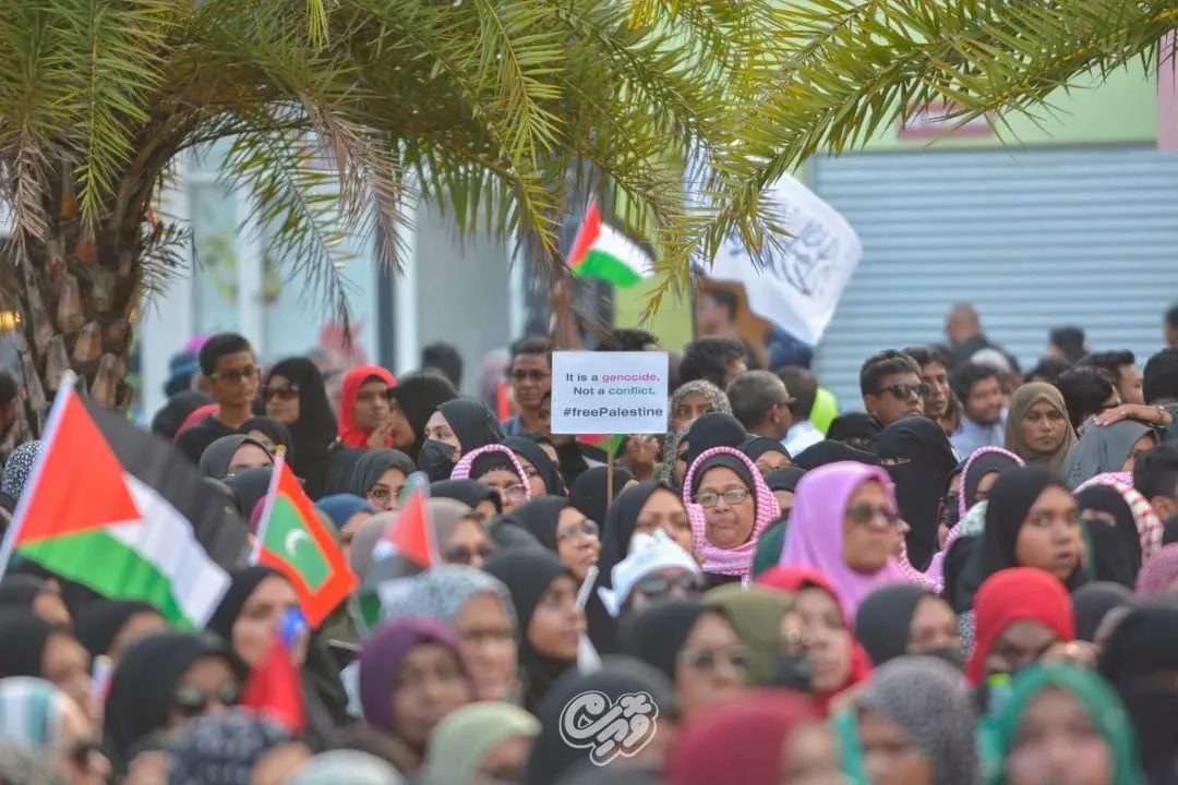 ޣައްޒާގެ މުޖާހިދުންނަށް ތާއީދު އޮތްކަން ހާމަކުރަން ހުކުރު ދުވަހު ސައިކަލު ބުރެއް ބާއްވަނީ