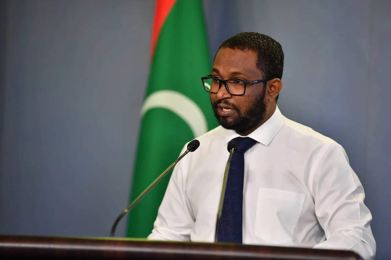 Spokesperson Miuvan speaks at a press conference at the President's Office yesterday.-- Photo: President's Office