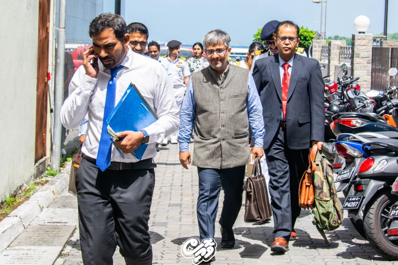Indian delegation arrives at today's meeting-- Photo:Voice