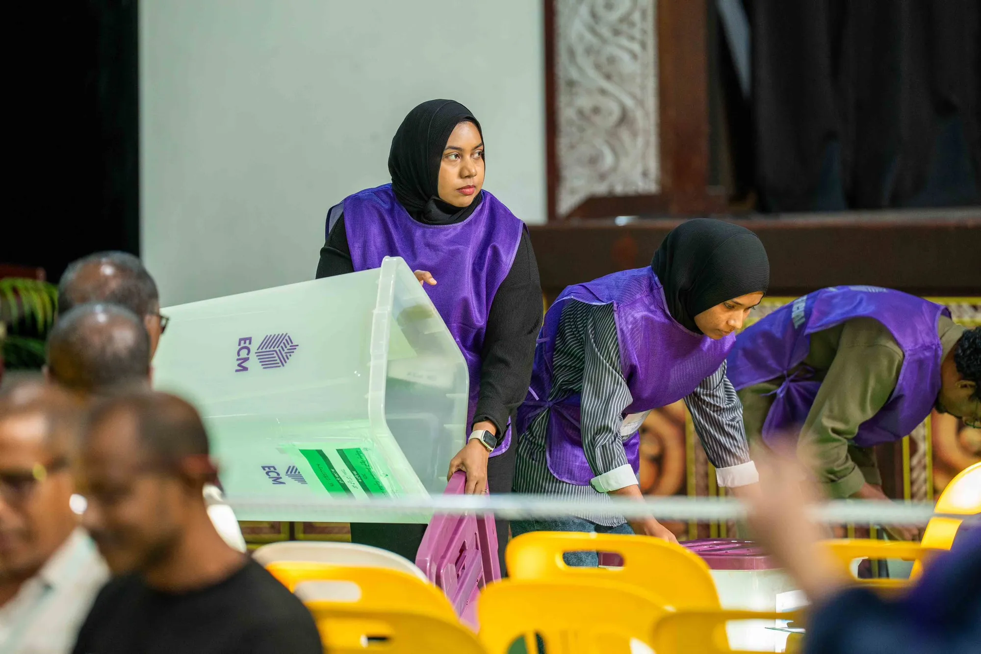 Election officials (Photo/Voice)