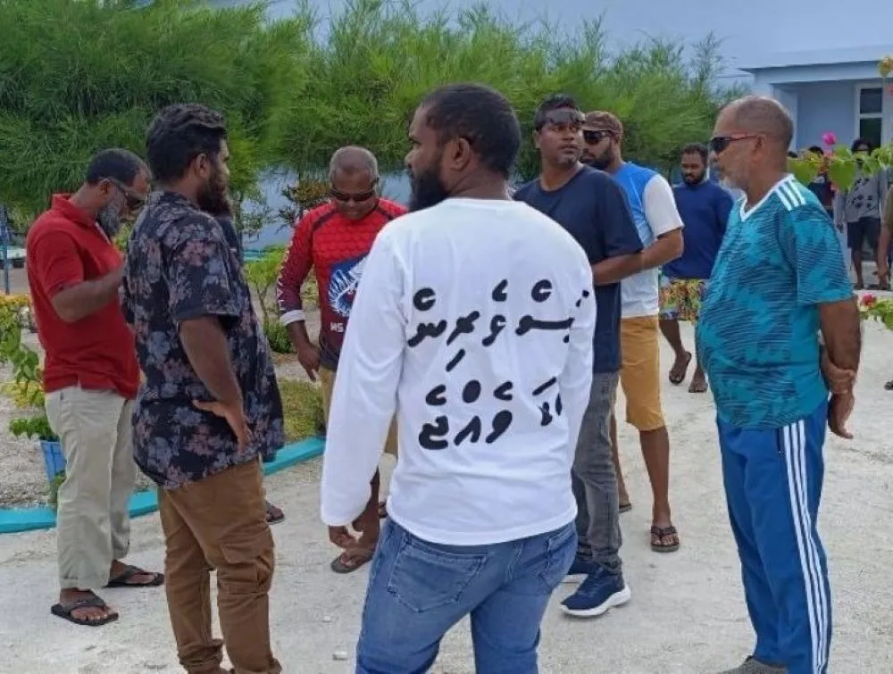 Fishermen protesting in Addu