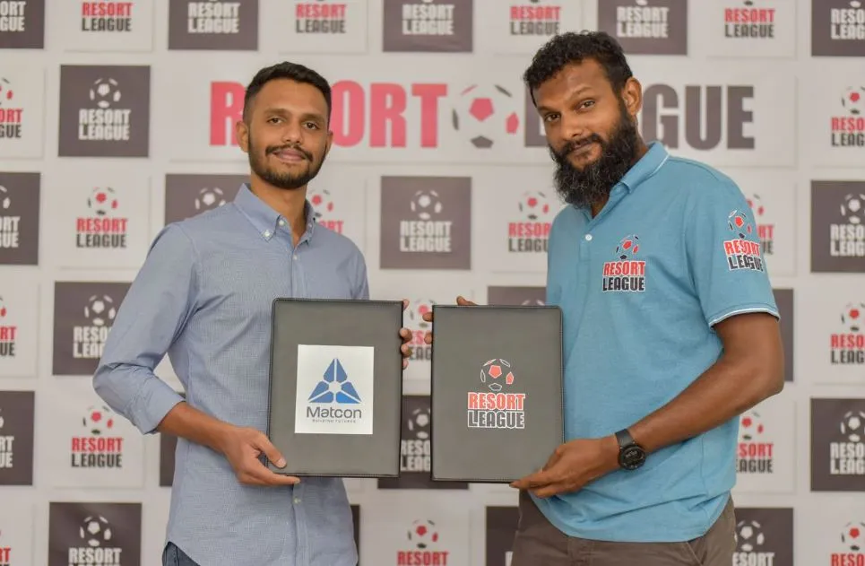 Ismail Mufeed, public relations for Resort League and Abdulla Miuvaan Shareef, Director of Finance from Matcon