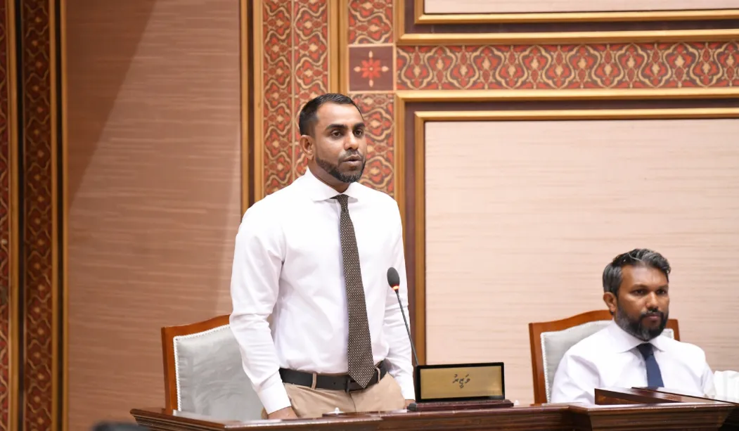 Tourism Minister Ibrahim Faisal At Parliament today (Photo/Parliament)