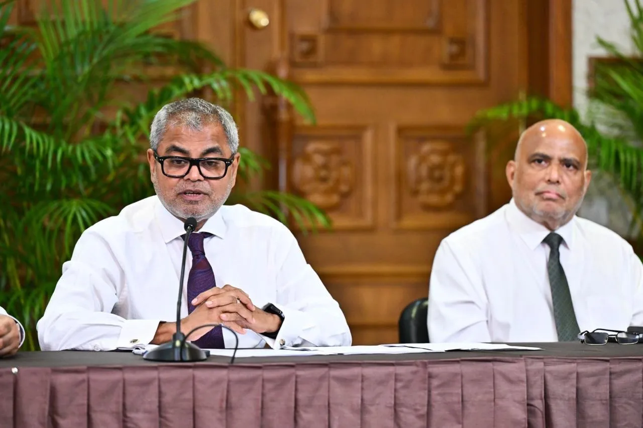 Minister Thoriq speaking at the press conference (Photo/President's Office)