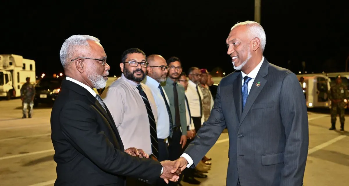 President Dr. Muizzu departing to Doha (Photo/ President's Office)