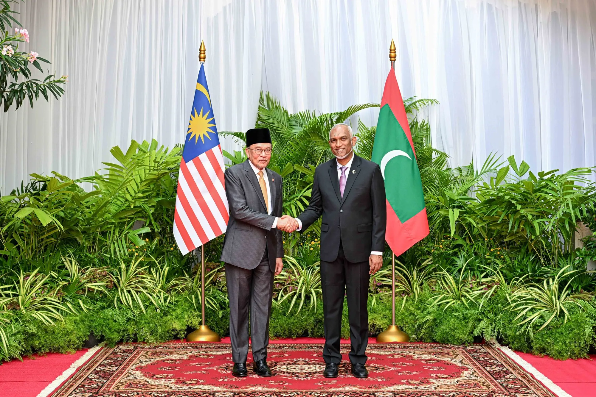 Malaysian Prime Minister Anwar Ibrahim and President Dr. Muizzu (Photo/President’s Office)