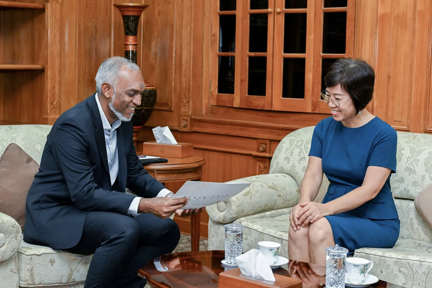 President Dr Muizzu and Ambassador Wang Lixin