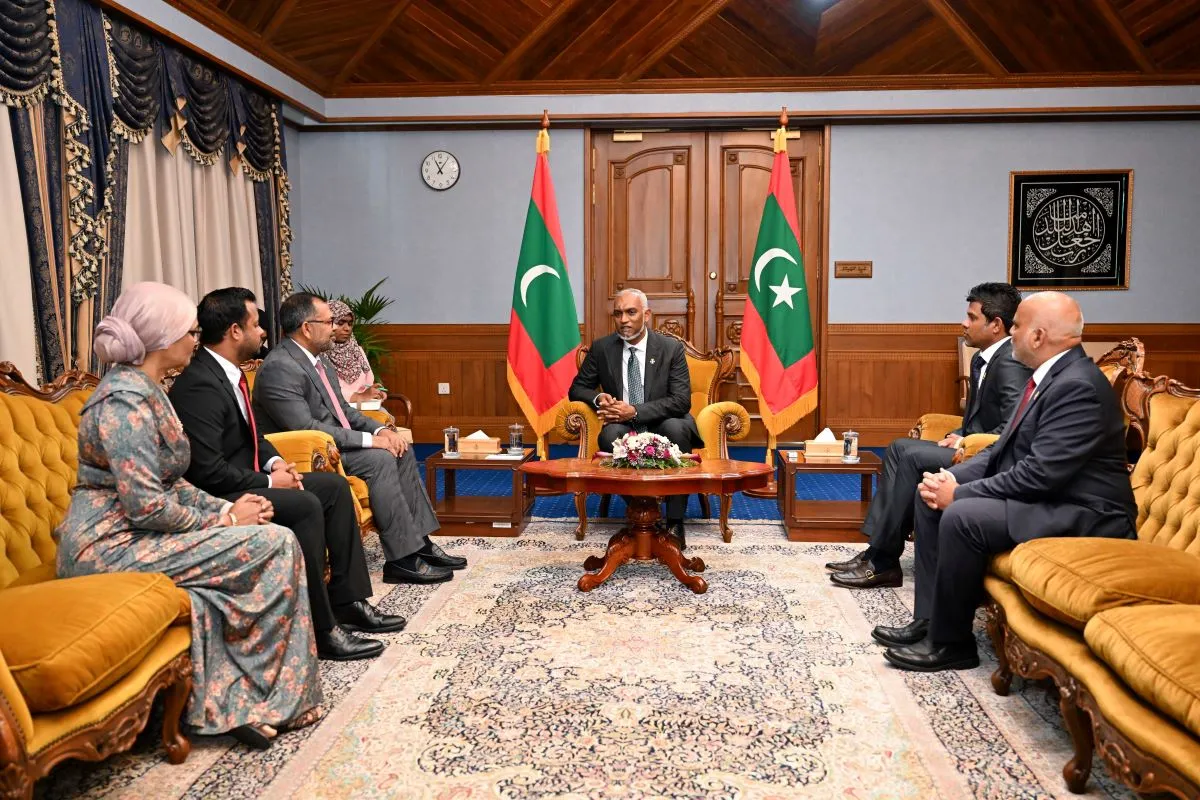 President Dr. Muizzu engages with newly appointed Ministers following oath ceremony (Photo/President's Office)