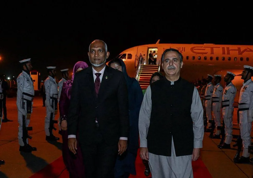 Pakistan welcomes Maldivian President for first visit in over a decade
