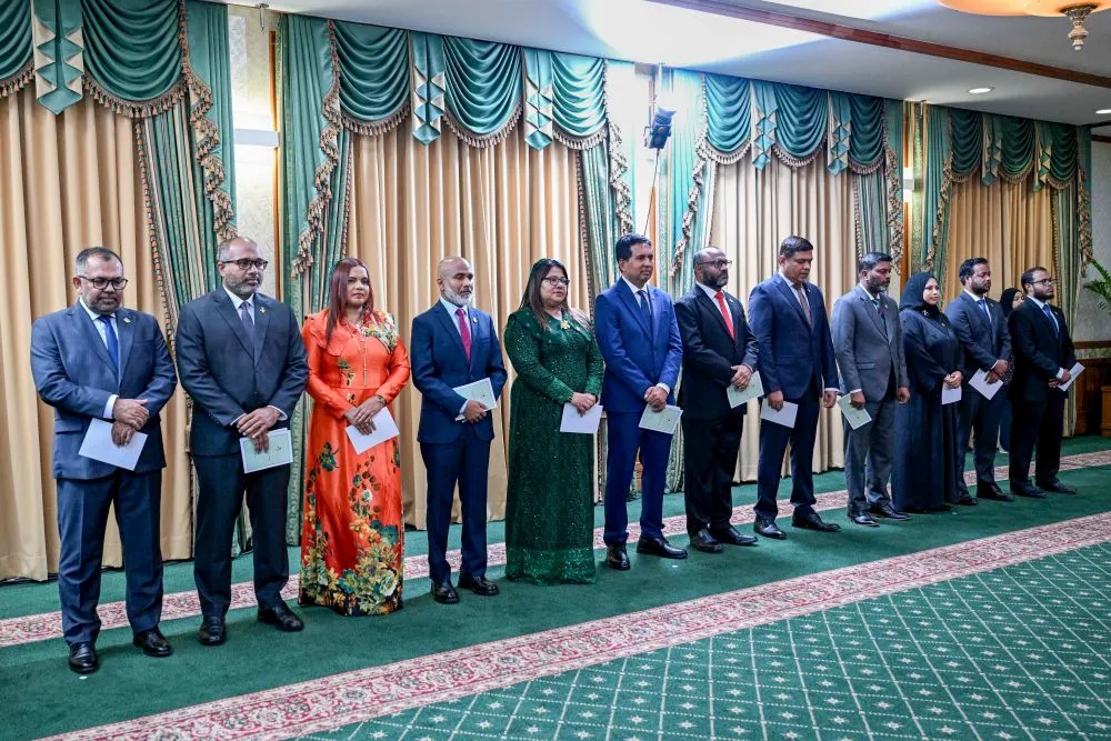 The newly appointed Ministers during their swearing-in ceremony in President's Office (Photo/President's Office)