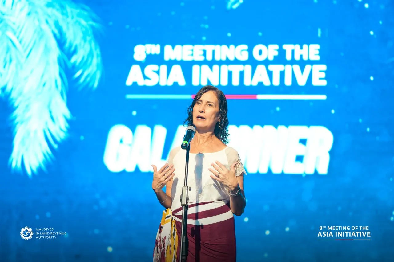 Head of the Global Forum Secretariat, Zayda Manatta at the  8th Annual Meeting of the Asia Initiative (Photo/MIRA)