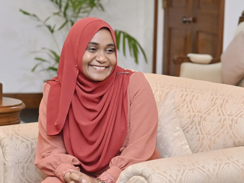 First Lady Sajida Mohammed, wife of President Dr. Mohammed Muizzu