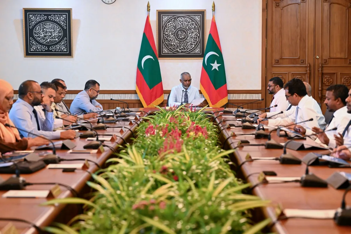 President Dr. Muizzu during the cabinet meeting today