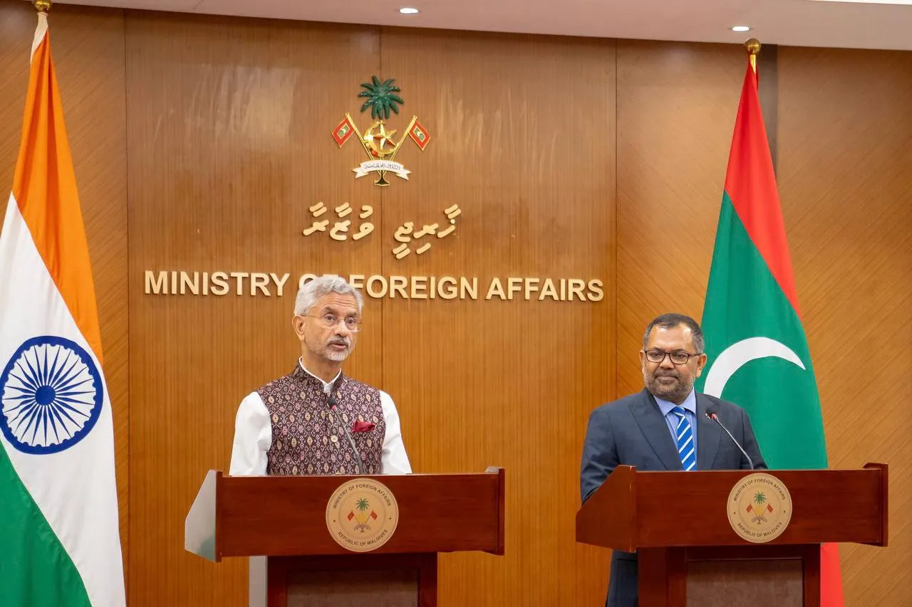 India’s External Affairs Minister S. Jaishankar and Foreign Minister Moosa Zameer (Photo/S. Jishankar via X)