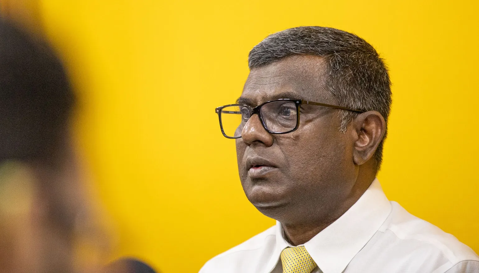 The election committee held a press conference after the primary. Photo: Dhauru