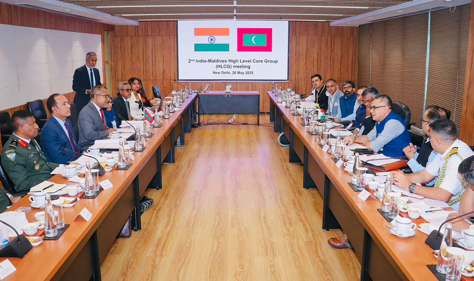 High-Level Core Group (HLCG) between the Maldives and India, held today in New Delhi (Photo/Foreign Ministry)