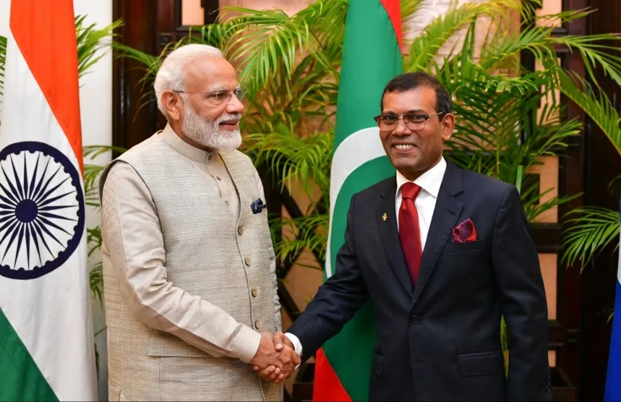 Nasheed meeting PM of India
