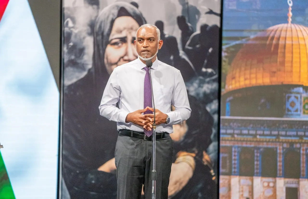 މިއީ ފަލަސްތީނާއި އިސްރާއީލާ ދެމެދުގެ މައްސަލައެއްކަމުގައި ބަލައިގެން ތިބެގެން ނުވާނެ: ރައީސް މުޢިއްޒު