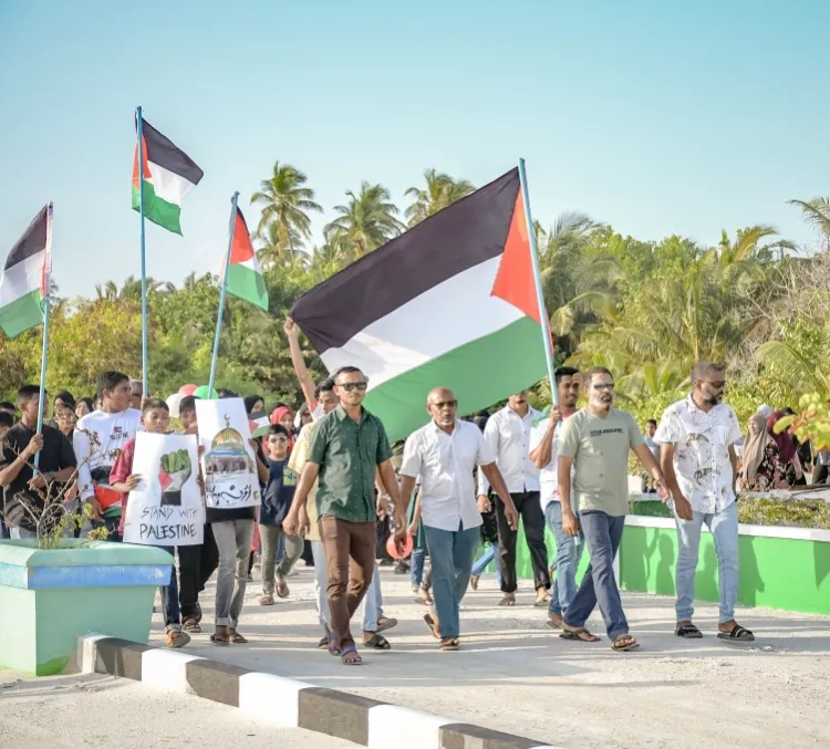 ފަލަޞްޠީން މިނިވަން ކުރުމަށް ގޮވާލާ ހިނގާލުމެއް ގއ.ގެމަނަފުށީގައި ބާއްވައިފި