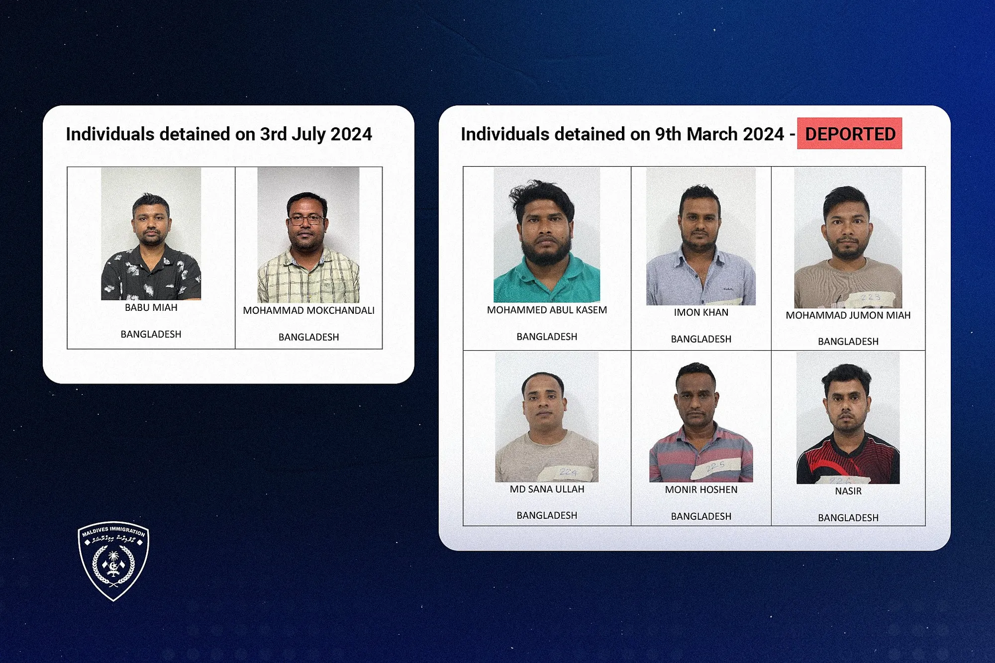 ގަވާއިދާ ޚިލާފަށް ޑޮލަރުގެ ވިޔަފާރިކުރާ އިތުރު ދެ ބިދޭސީން ހައްޔަރަށް!