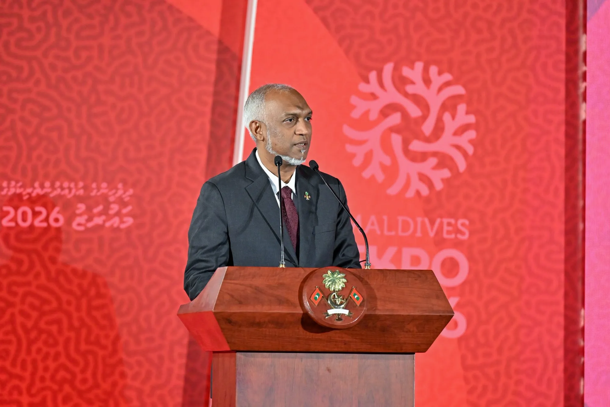 ރައީސް ޑރ. މުހައްމަދު މުއިއްޒު މޯލްޑިވްސް އެކްސްޕޯގައި ހުރި ޗައިނާގެ އުފެއްދުމެއް ބައްލަވައި ލައްވަނީ

-- ރައީސް އޮފީސް ފޮޓޯ 