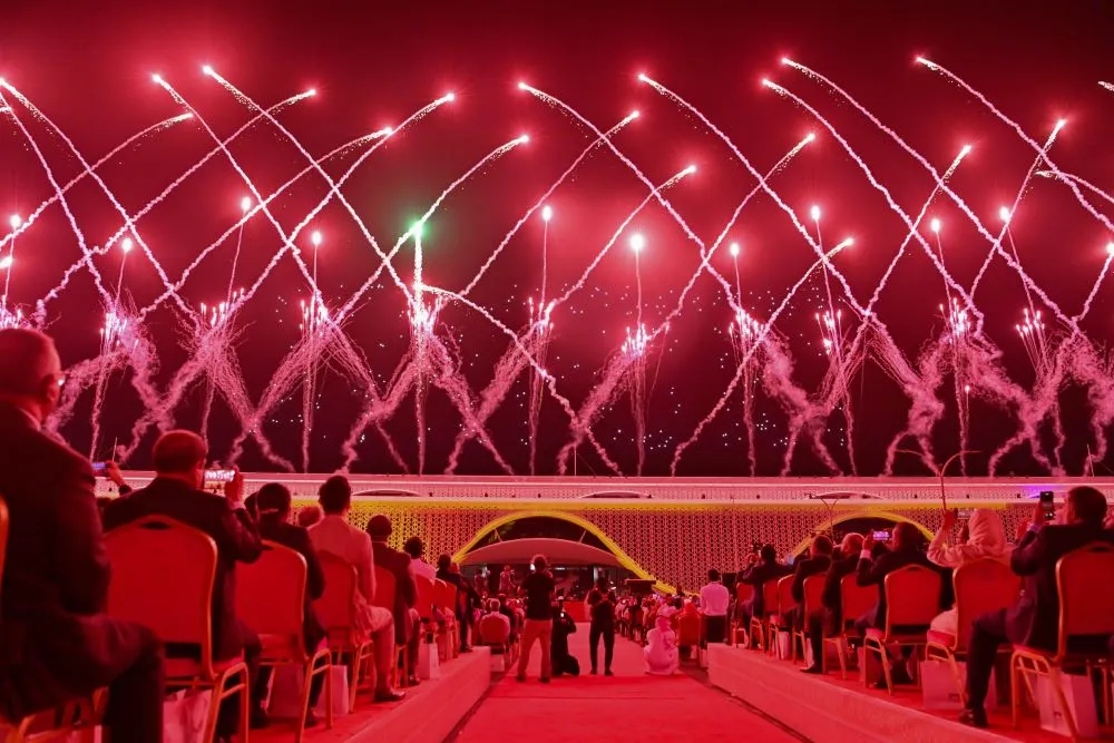 From last night's record breaking firework (Photo/President's Office)