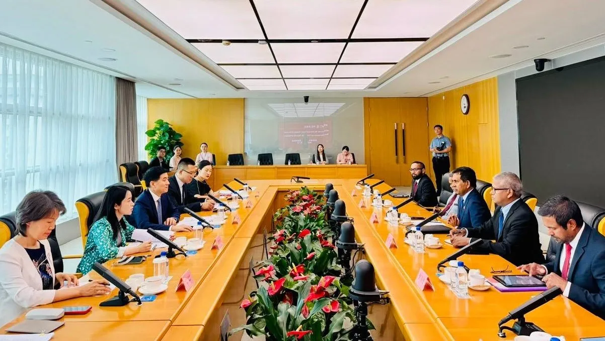 Minister Saeed meeting  representatives from the China Industrial and Commercial Bank (ICBC) (Photo/ Minister Saeed via X)