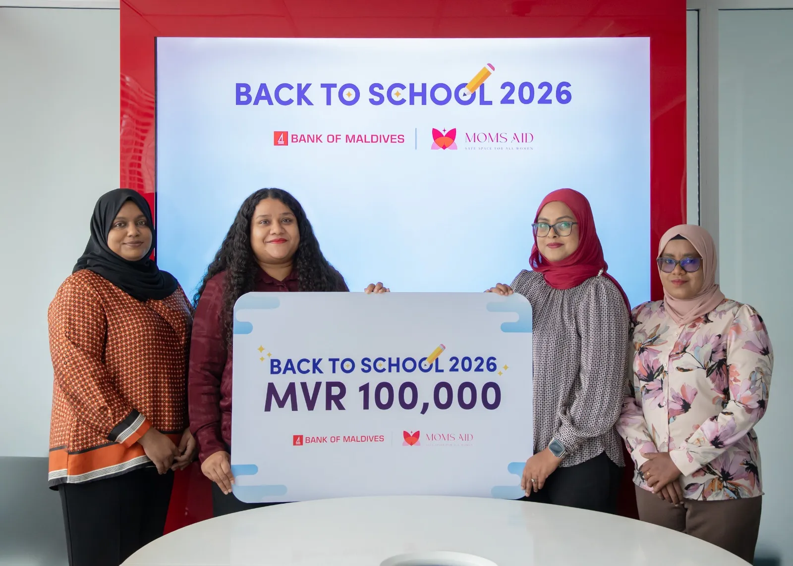 Bank of Maldives supports MOMS Aid’s Back to School campaign