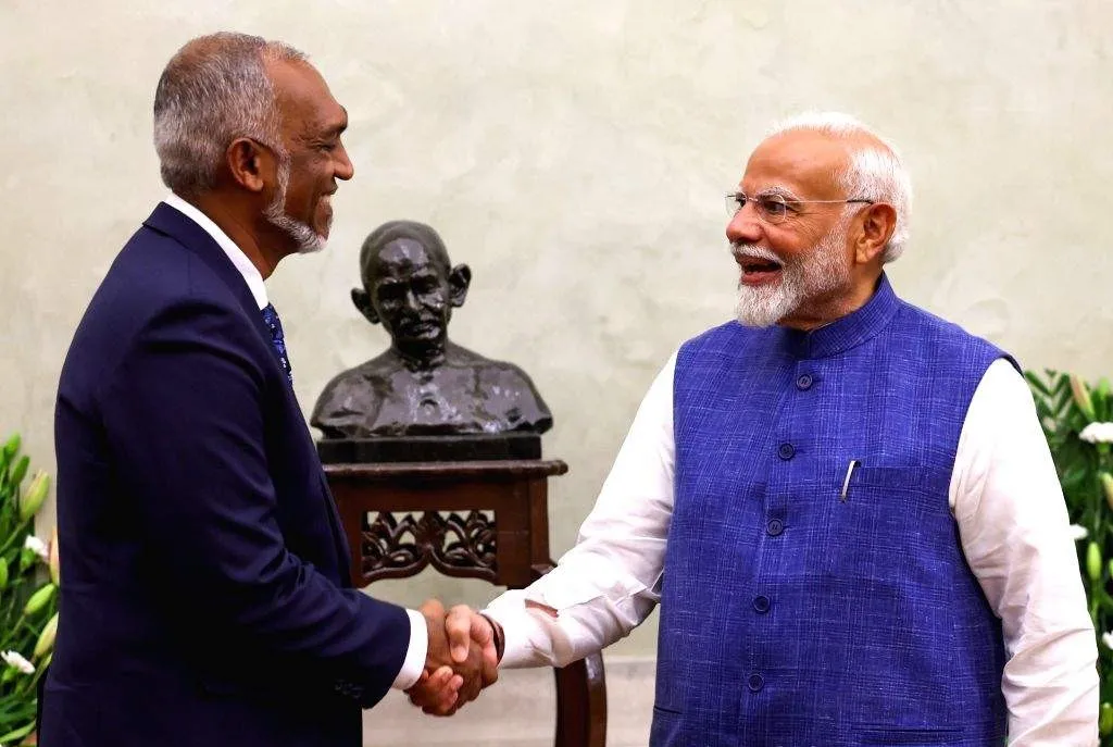 President Dr. Muizzu and Indian PM Narendra Modi (Photo/IANS)