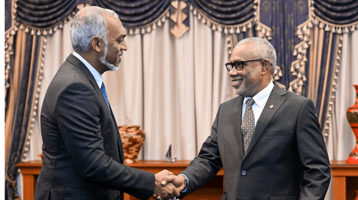 President Dr. Muizzu and Speaker of Parliament Abdul Raheem (Photo/President's Office)