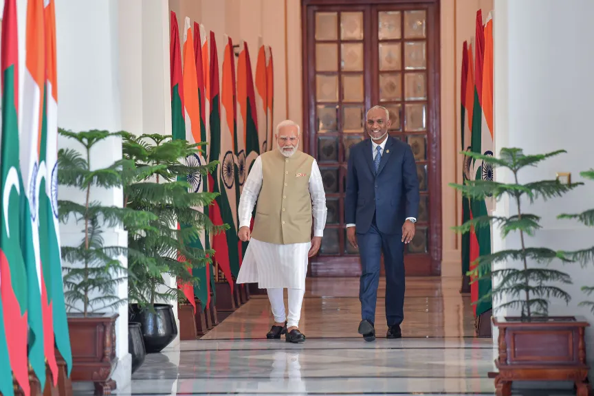President Dr. Muizzu and Indian PM Narendra Modi (Photo/President's Office)