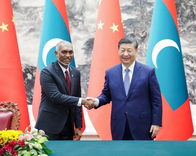 President Mohamed Muizzu and Chinese President Xi Jinping