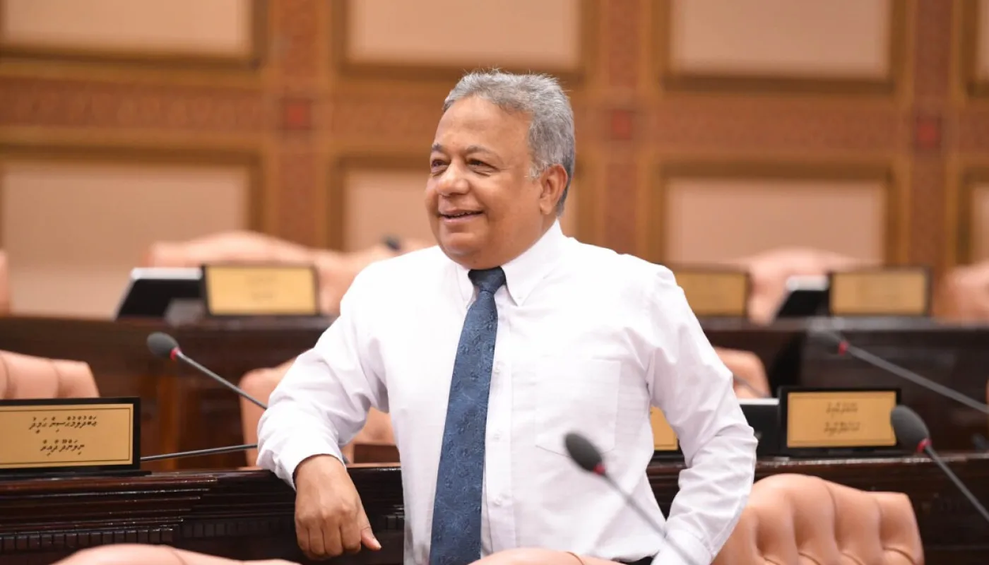 Progressive Party of Maldives (PPM) PG leader and Parliament member for Eydhafushi constituency, Ahmed Saleem (Photo/Majilis)