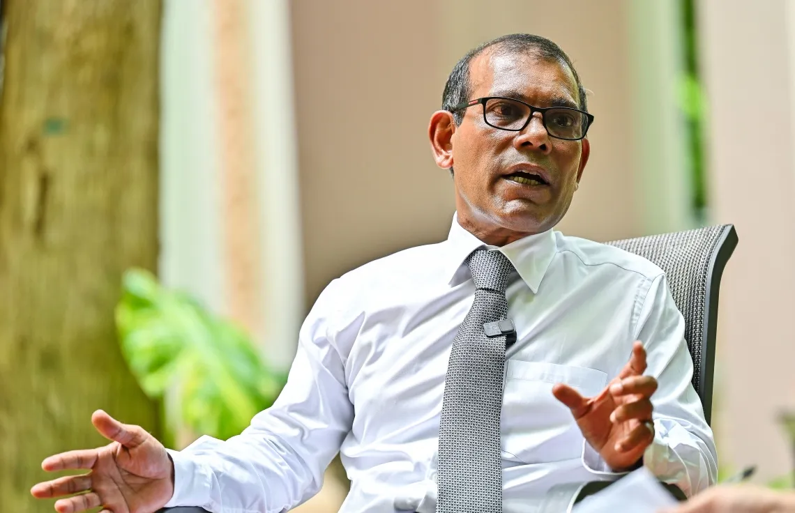 Former President Mohamed Nasheed (Photo/Mihaaru)