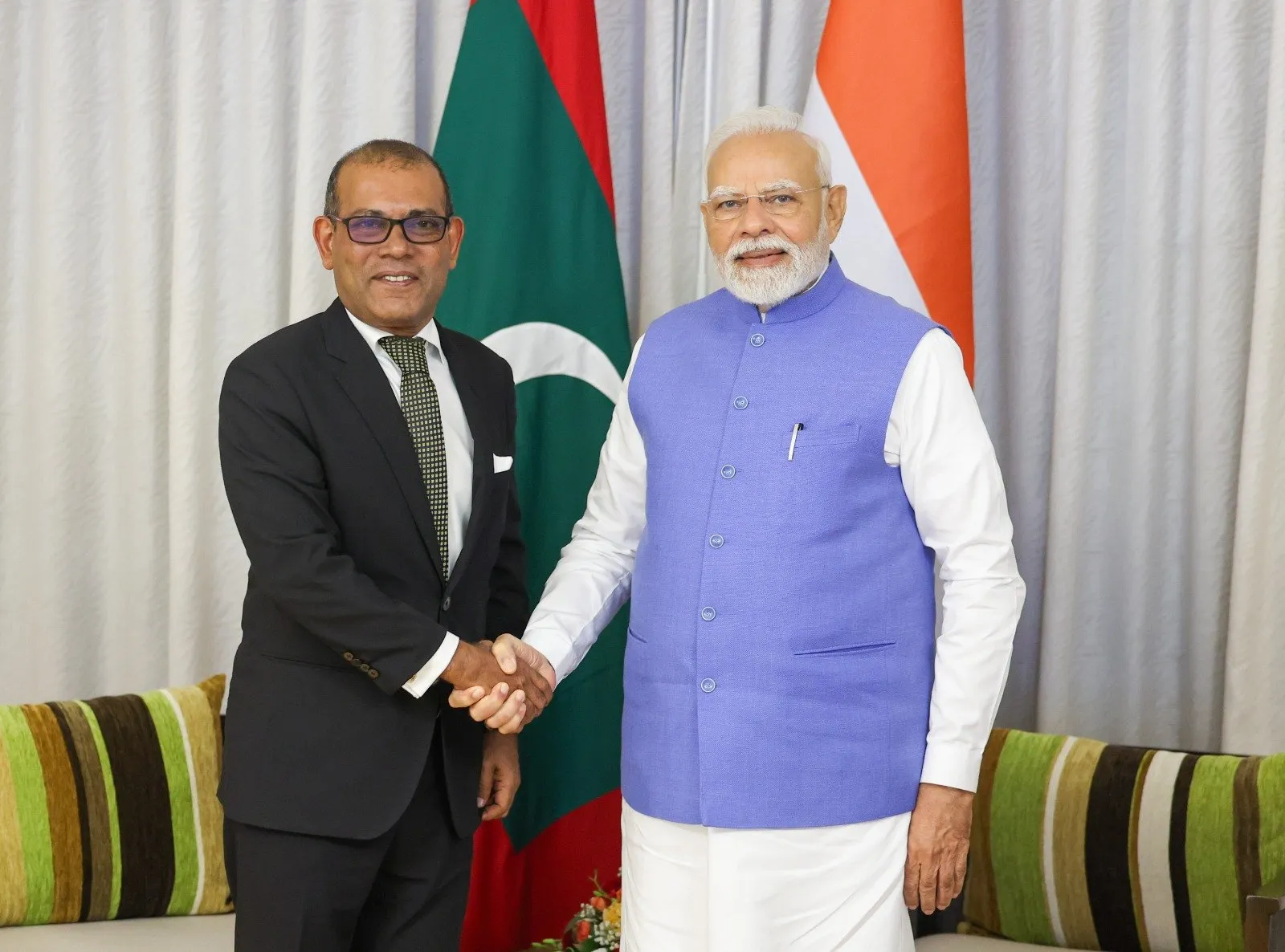 PM Modi and Former President Mohamed Nasheed (Photo/PM Modi via X)