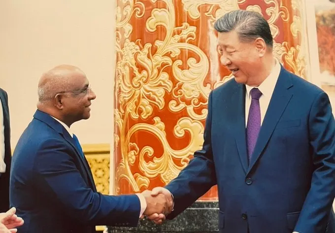 އެމްޑީޕީގެ ރައީސް ޝާޙިދު، ޗައިނާގެ ރައީސް ޝީ އާއި ބައްދަލުކުރައްވައިފި