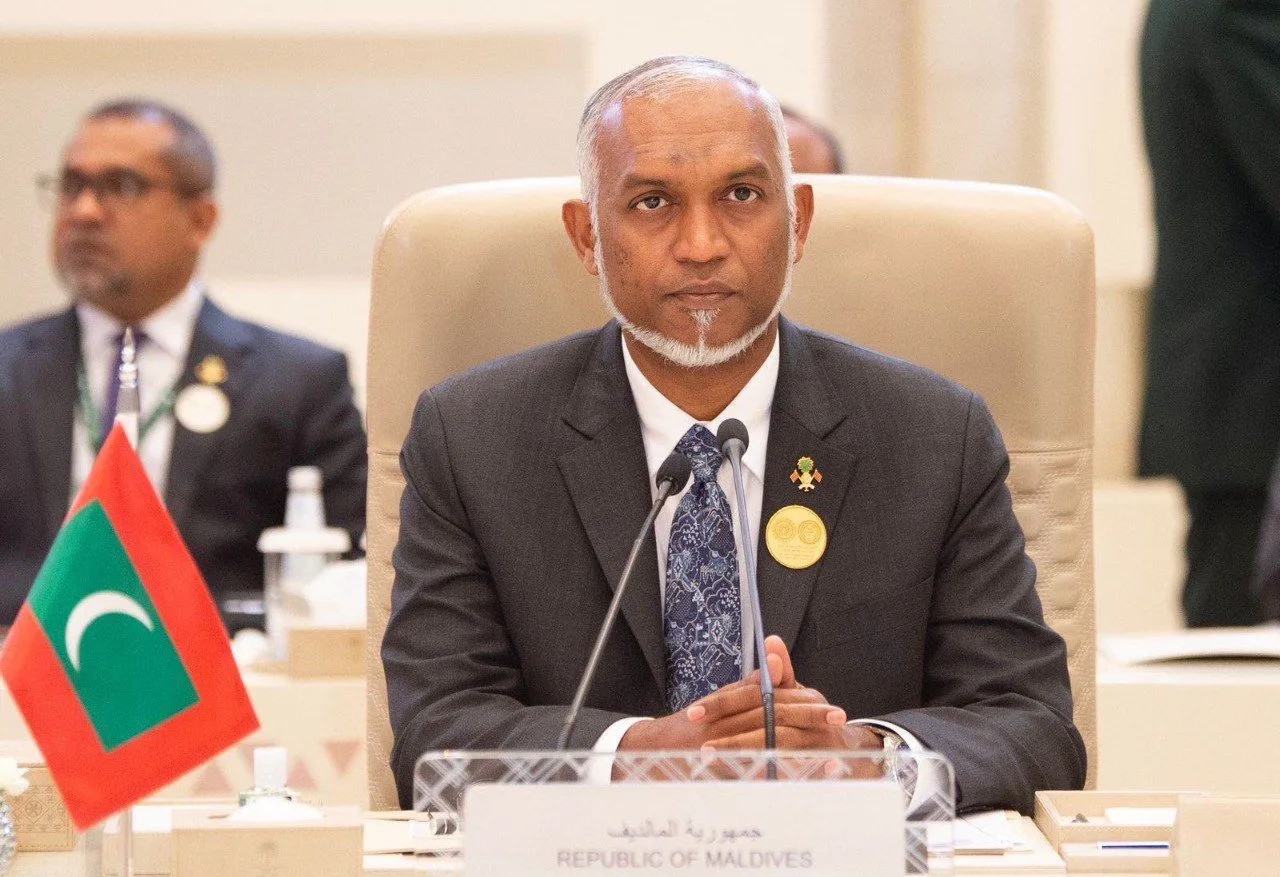 President Dr Muizzu speaking at Joint Arab-Islamic Extraordinary Summit (Photo/President's Office)