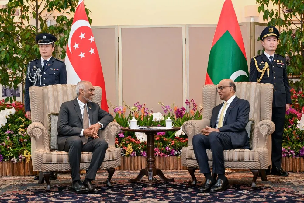 President Dr. Muizzu and Singaporean President Tharman Shanmugaratnam (Photo/President's Office)